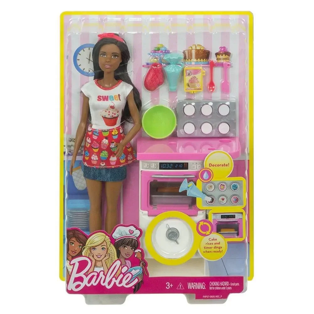 Barbie Bakery Chef Doll and Playset, Brunette FNL97